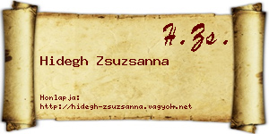 Hidegh Zsuzsanna névjegykártya