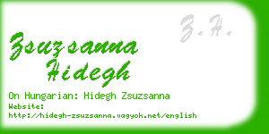 zsuzsanna hidegh business card